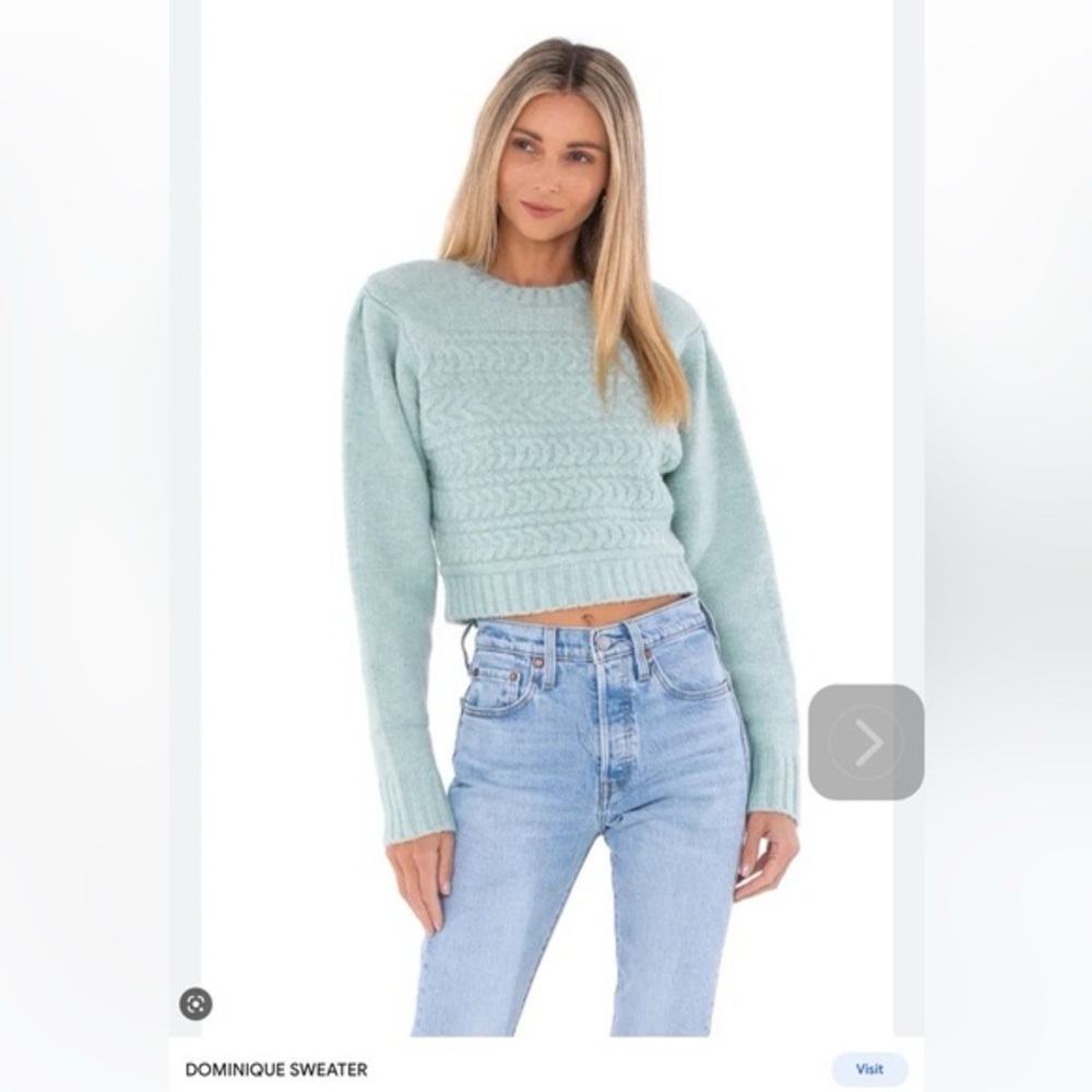 For Love And Lemons Women's Light Blue Sweater